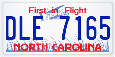 NC license plate DLE7165