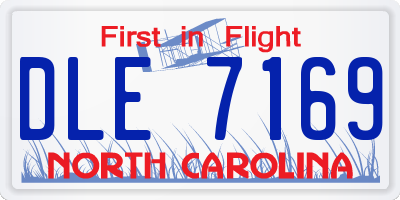 NC license plate DLE7169