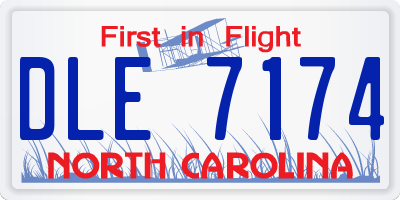 NC license plate DLE7174