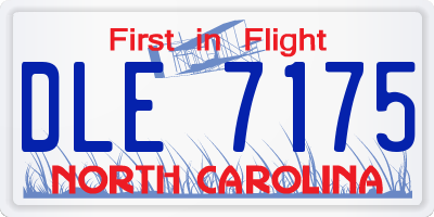 NC license plate DLE7175