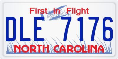 NC license plate DLE7176