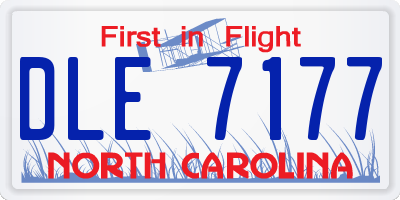 NC license plate DLE7177