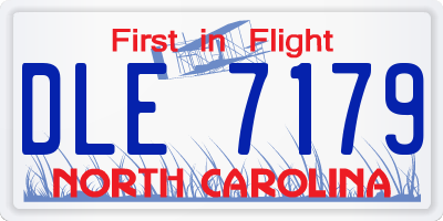 NC license plate DLE7179