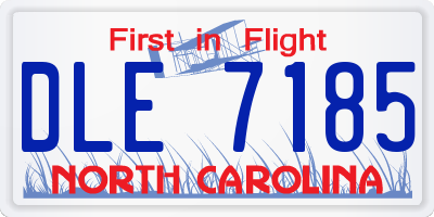 NC license plate DLE7185