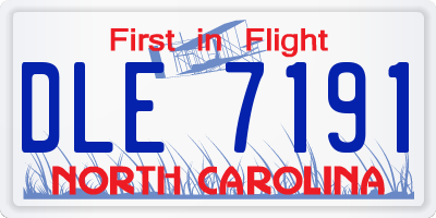 NC license plate DLE7191