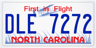NC license plate DLE7272