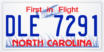 NC license plate DLE7291