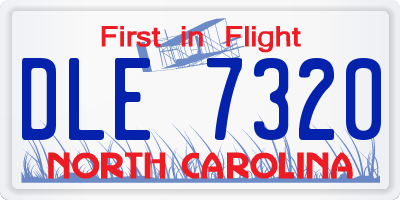 NC license plate DLE7320