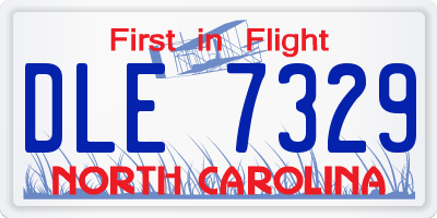NC license plate DLE7329