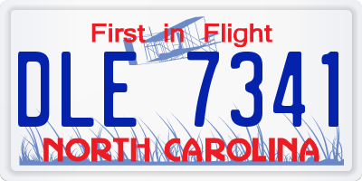 NC license plate DLE7341