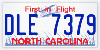 NC license plate DLE7379