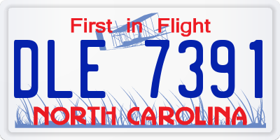 NC license plate DLE7391