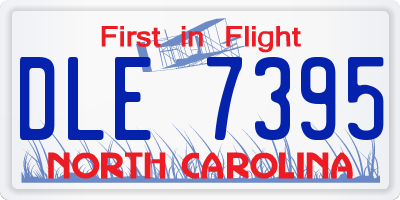 NC license plate DLE7395