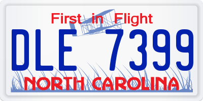 NC license plate DLE7399