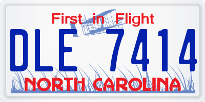 NC license plate DLE7414