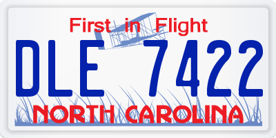 NC license plate DLE7422