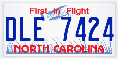 NC license plate DLE7424
