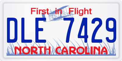 NC license plate DLE7429