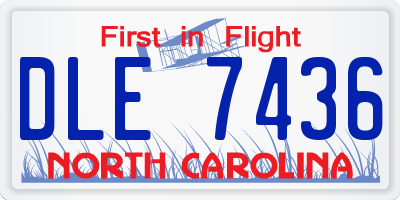 NC license plate DLE7436