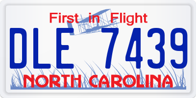 NC license plate DLE7439