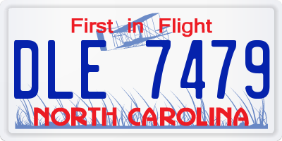 NC license plate DLE7479
