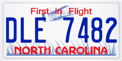 NC license plate DLE7482