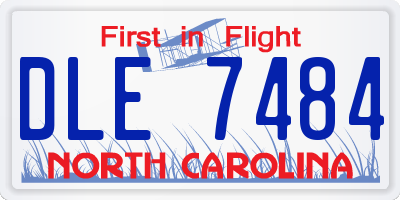 NC license plate DLE7484