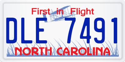 NC license plate DLE7491