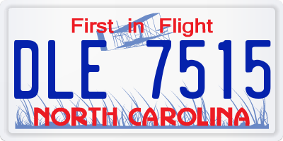 NC license plate DLE7515