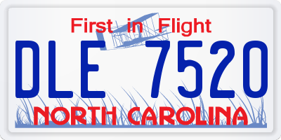 NC license plate DLE7520