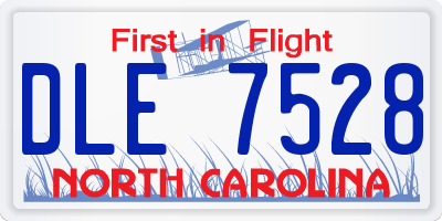 NC license plate DLE7528