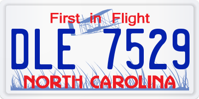 NC license plate DLE7529