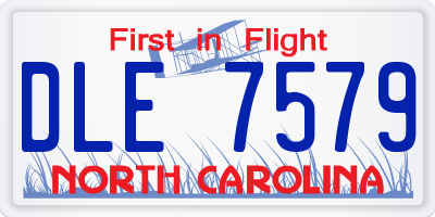 NC license plate DLE7579