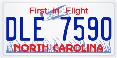 NC license plate DLE7590
