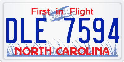 NC license plate DLE7594