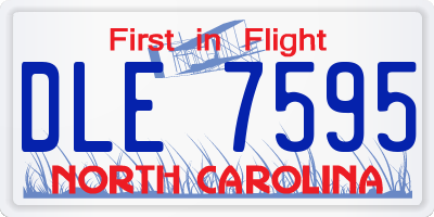 NC license plate DLE7595