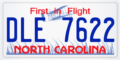 NC license plate DLE7622