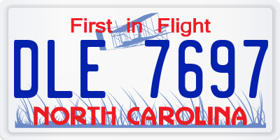 NC license plate DLE7697