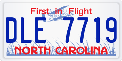 NC license plate DLE7719