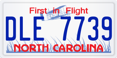 NC license plate DLE7739