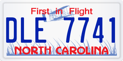 NC license plate DLE7741