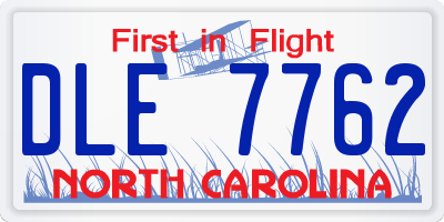 NC license plate DLE7762