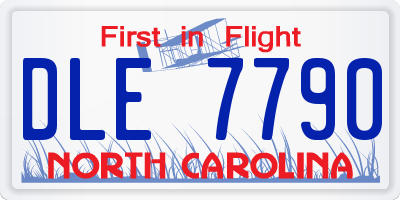 NC license plate DLE7790