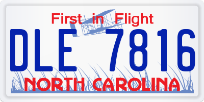 NC license plate DLE7816