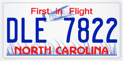 NC license plate DLE7822