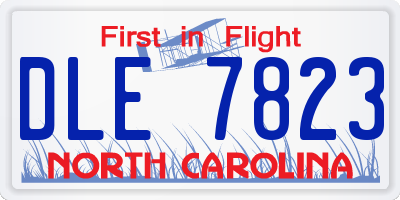 NC license plate DLE7823