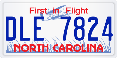 NC license plate DLE7824