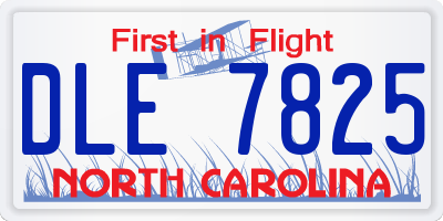 NC license plate DLE7825