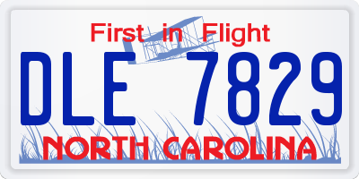 NC license plate DLE7829
