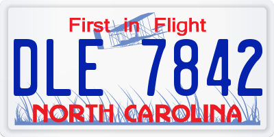NC license plate DLE7842